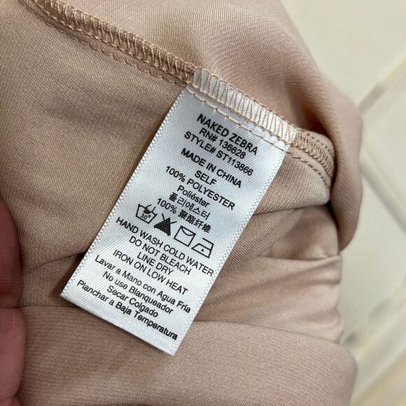 NWT Naked Zebra size large cami camisole beige tank top - Picture 4 of 4